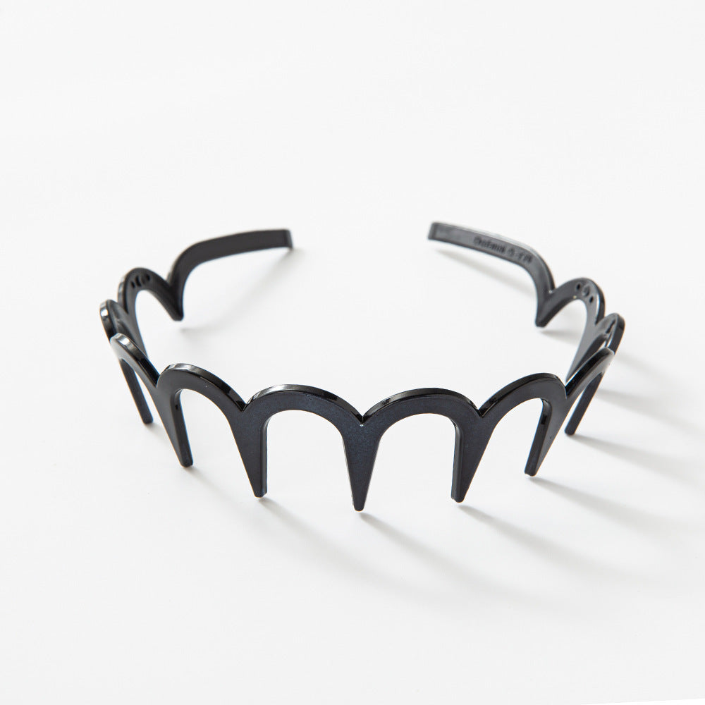 Headdress Wave Face Wash Toothed Non-slip Headband Unisex Hairpin Barrettes