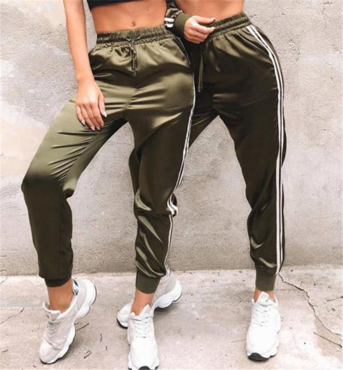 Ice Silk Sweatpants Women Pants Summer