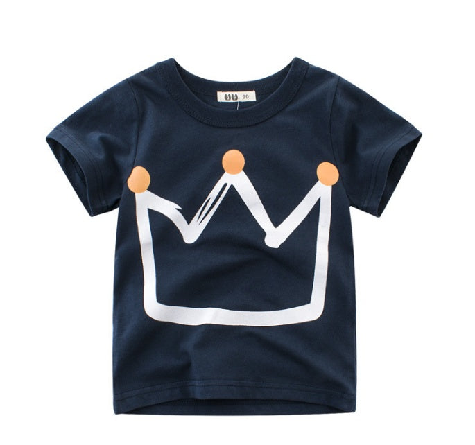 Kids Short Sleeve Korean Cotton Blend Tee Regular Fit