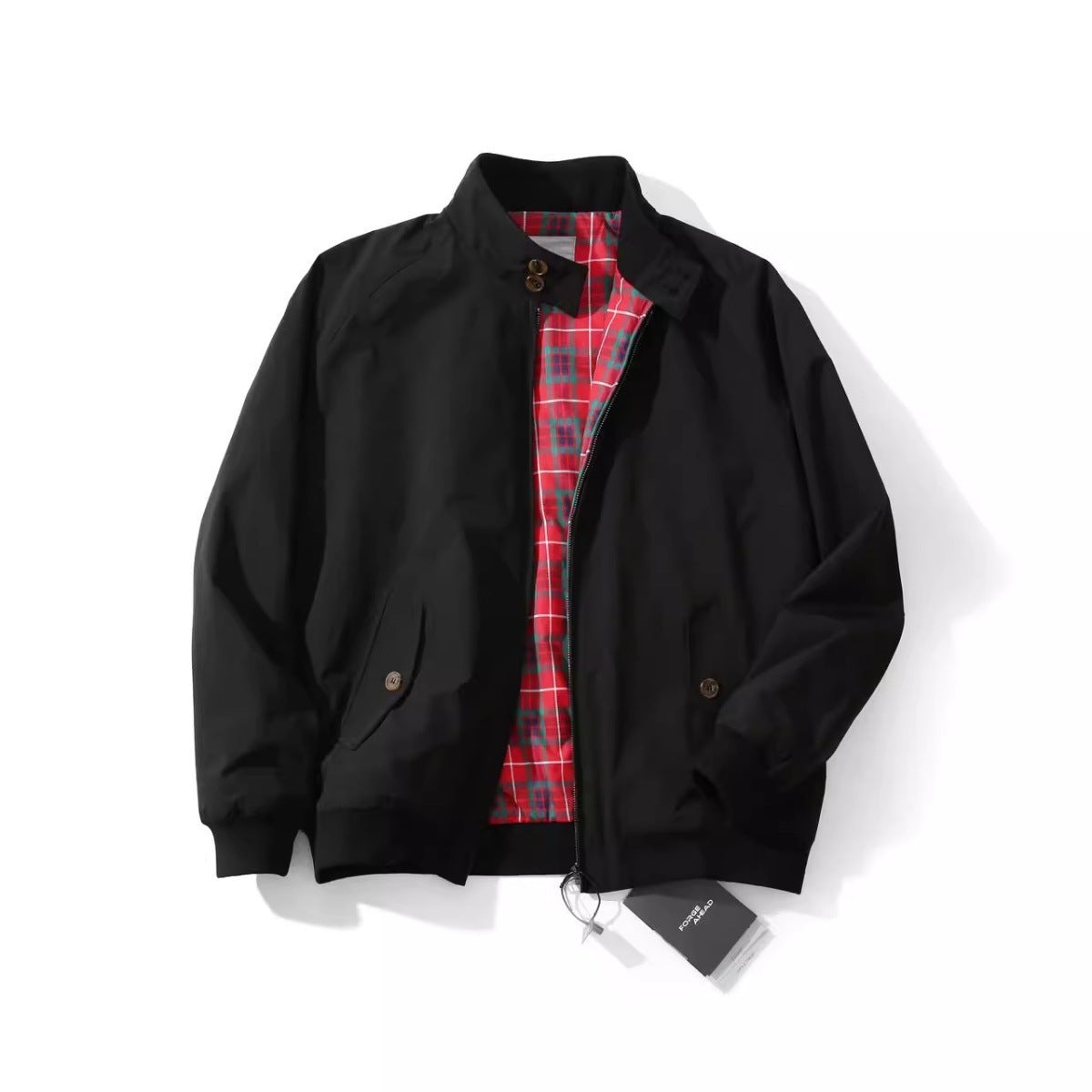 American Retro Tough Guy Flight Jacket Stand Collar Coat For Men