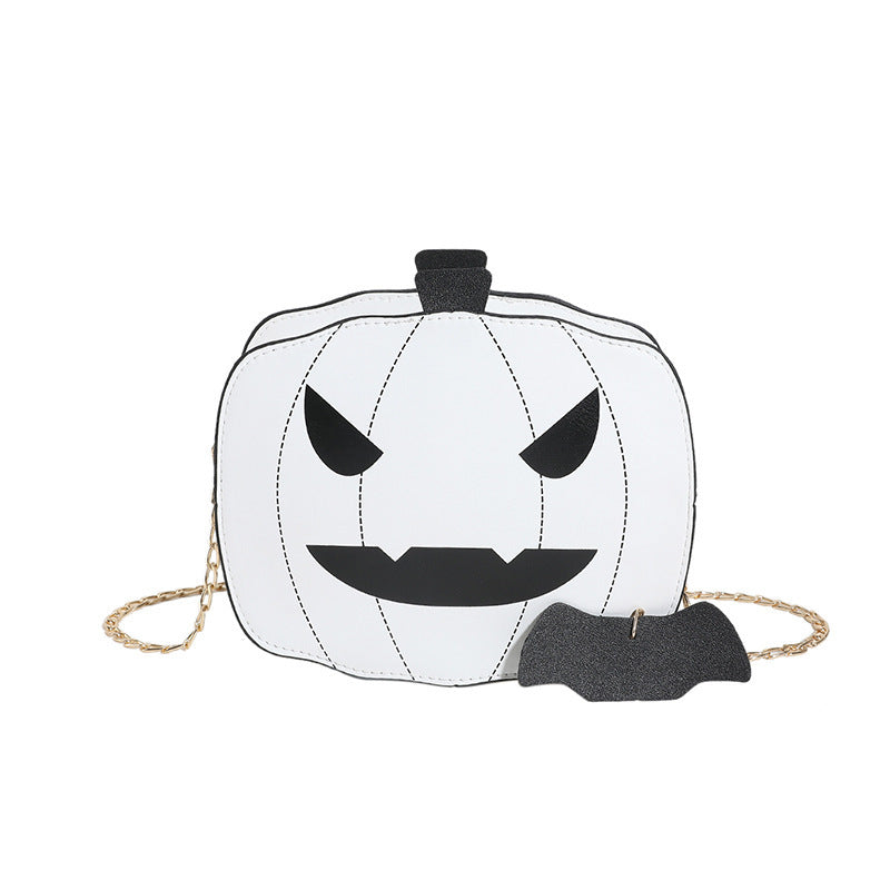 Halloween Pumpkin Shoulder Bag – Funny Cartoon Chain Crossbody Purse