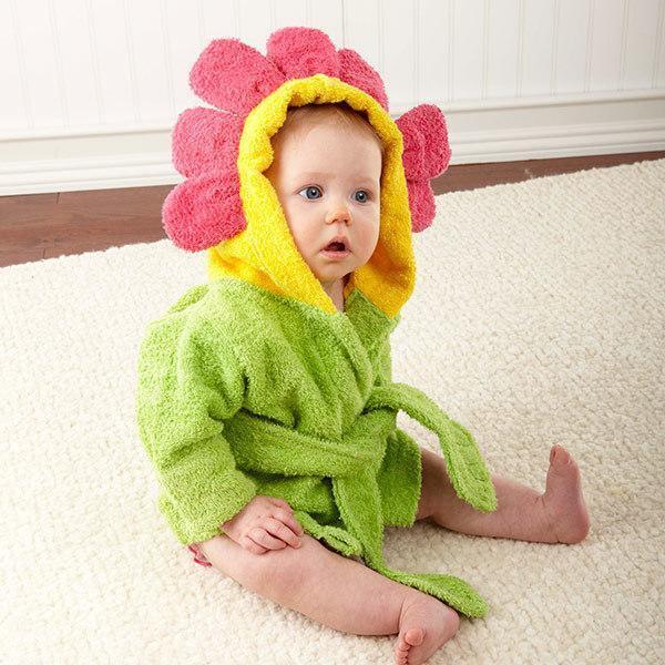 Unisex Hooded Cotton Baby Bathrobe Cartoon Relaxed Fit