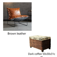 Brown leather suit B