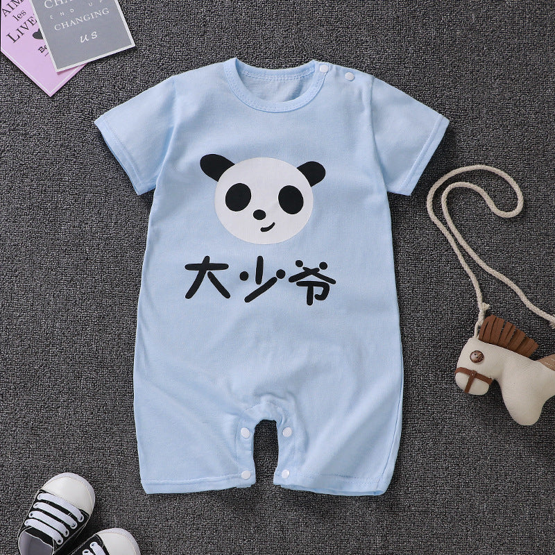 Unisex Baby Cotton Short Sleeve One Piece Romper Cartoon