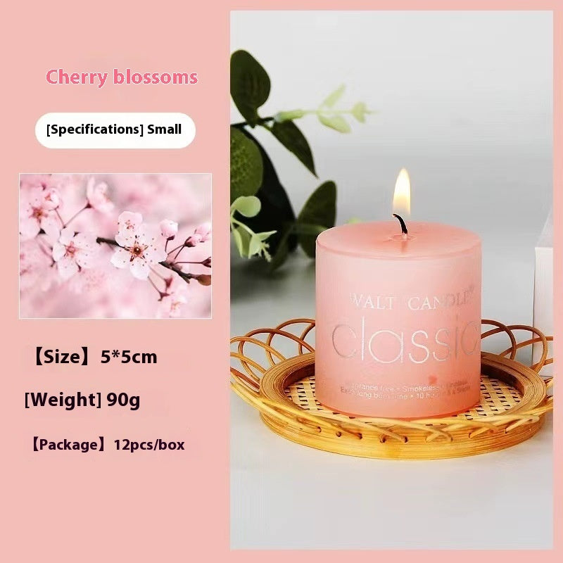 Cylindrical Aromatherapy Candles Smokeless Colorful Scented Candle with Brilliant Fragrance