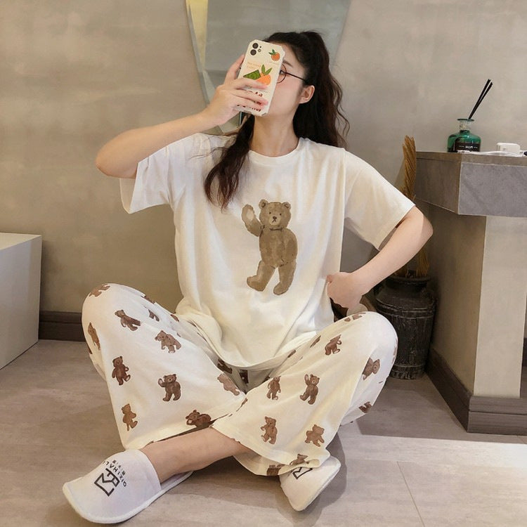Short-sleeved Trousers Pajamas Suit Sweet Princess Homewear