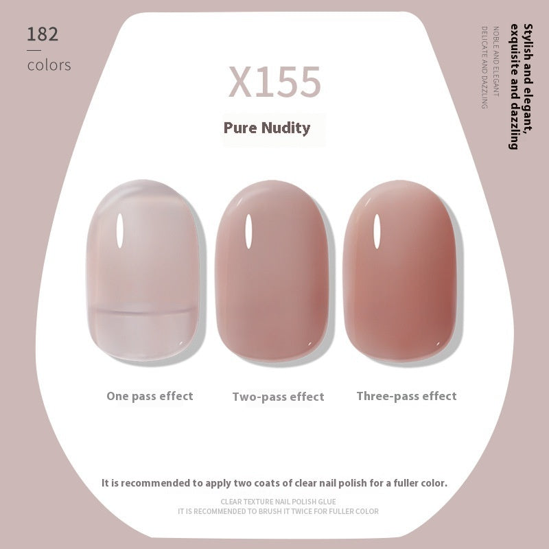 Nude Ice Transparent Color Cherry Red White UV Polish