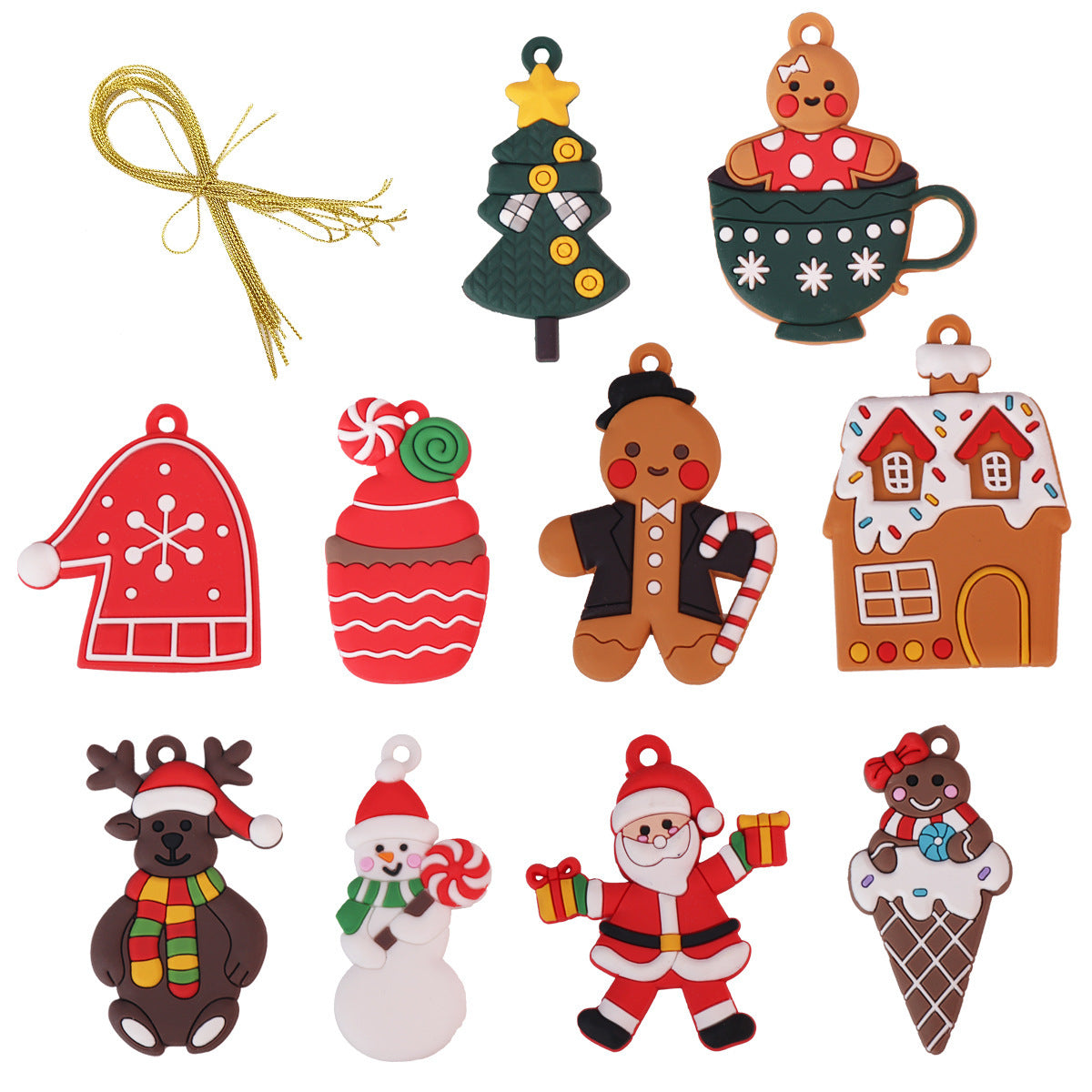 Soft Rubber Christmas Tree Ornament Pendant