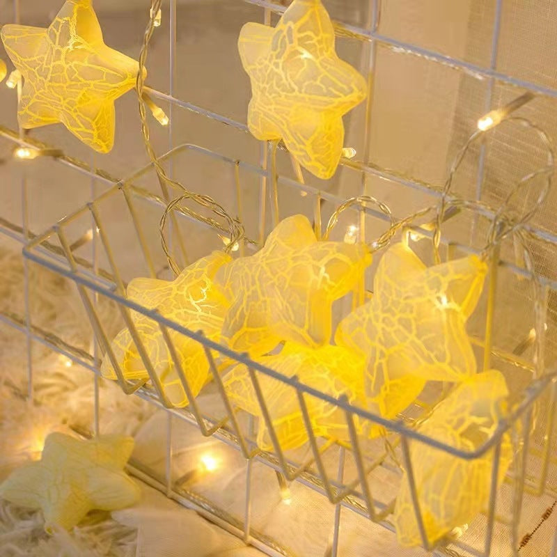 Creative LED Crackle Glass String Lights Colorful Decorative Lighting Chain