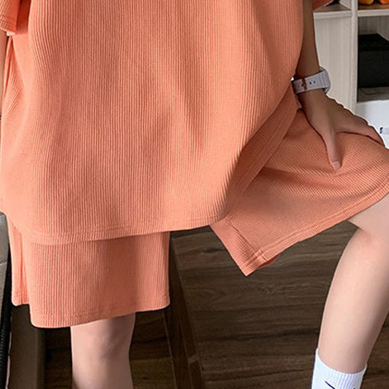 Summer Casual Sports Short-sleeved Shorts Two-piece Set