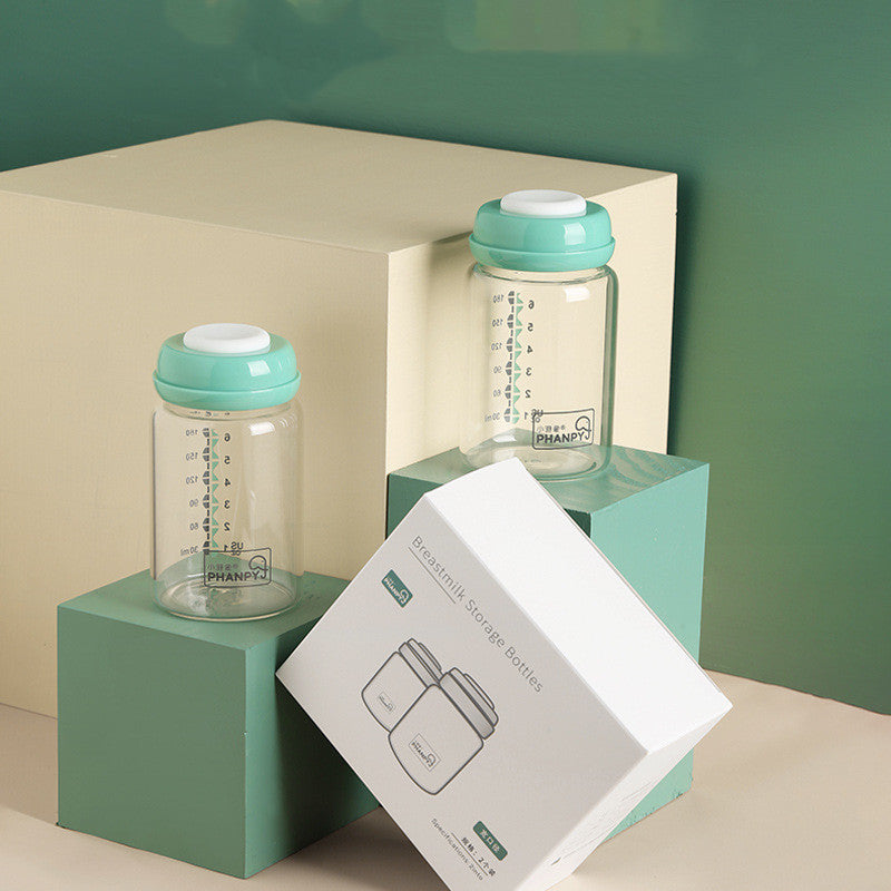 Glass Breast Milk Storage Bottles – Standard & Wide Mouth (2-Pack, 150ML / 180ML)