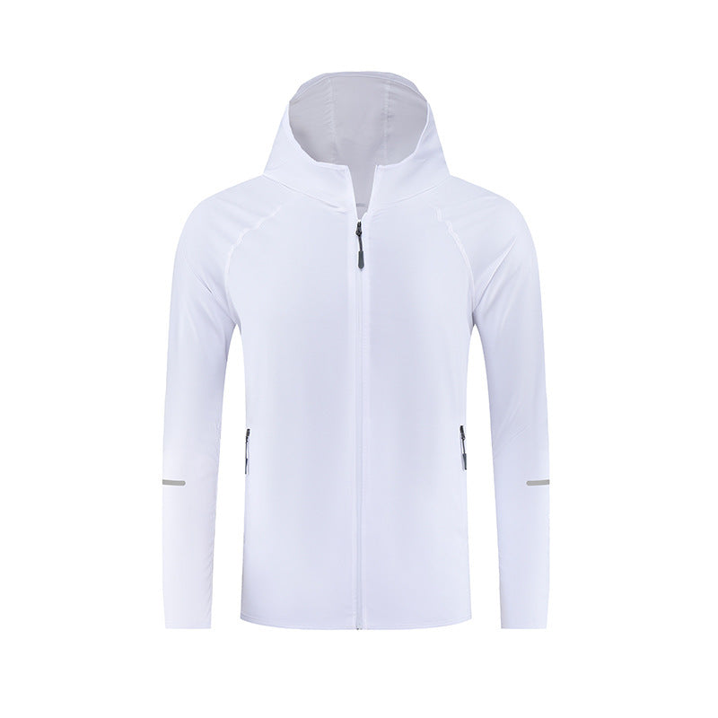 Summer Couple Running Jacket Sports Hooded Sun Protection Clothing Quick-drying