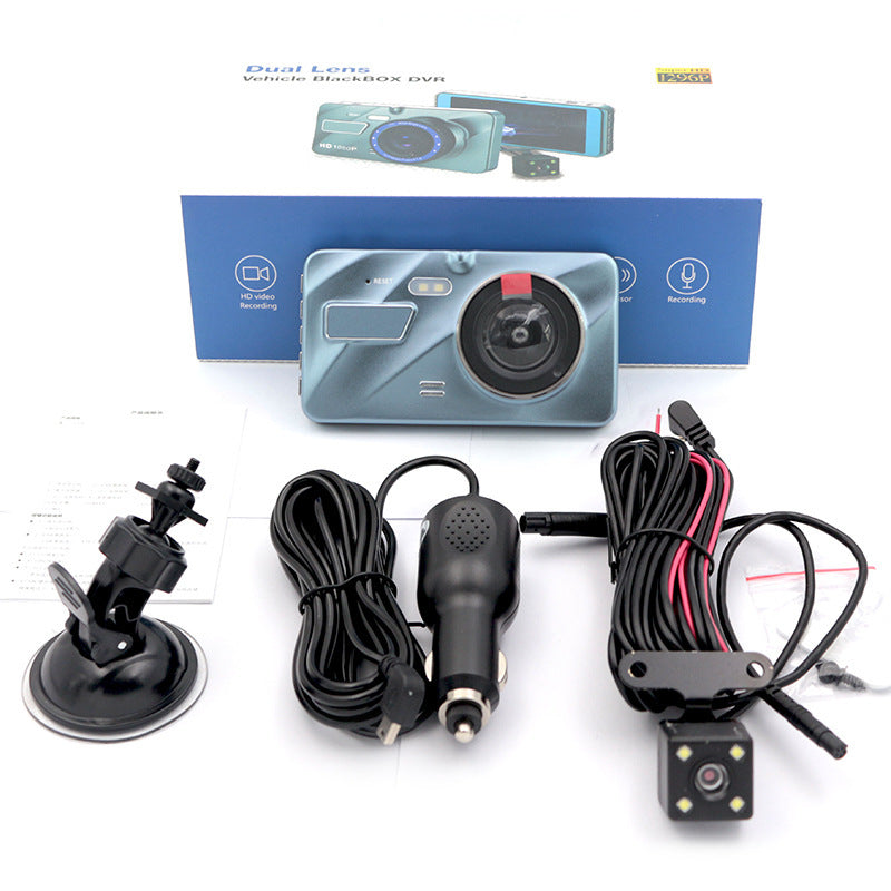 4-Inch Touch Screen Dash Cam – Compact Night Vision Car DVR