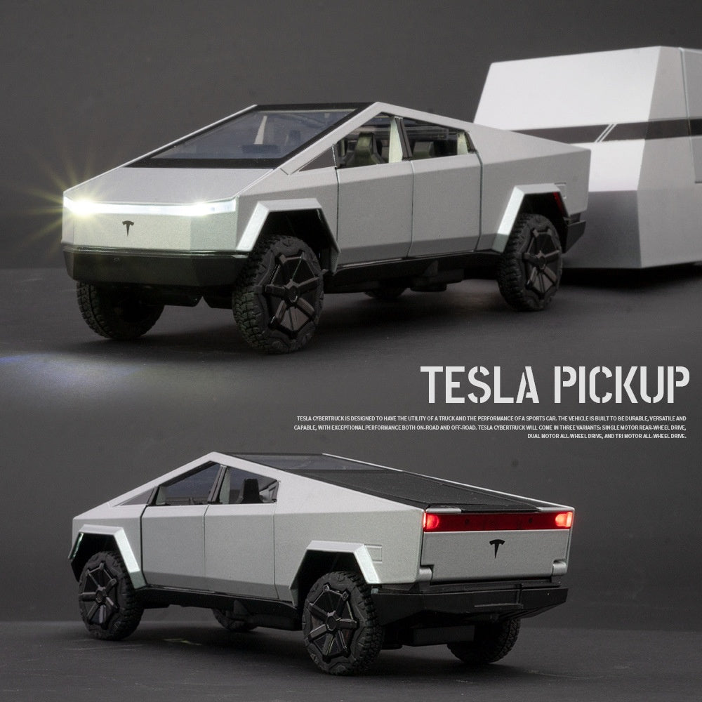 Simulation 1 To 32 Tesila Pickup Trailer Alloy Car Model Toy