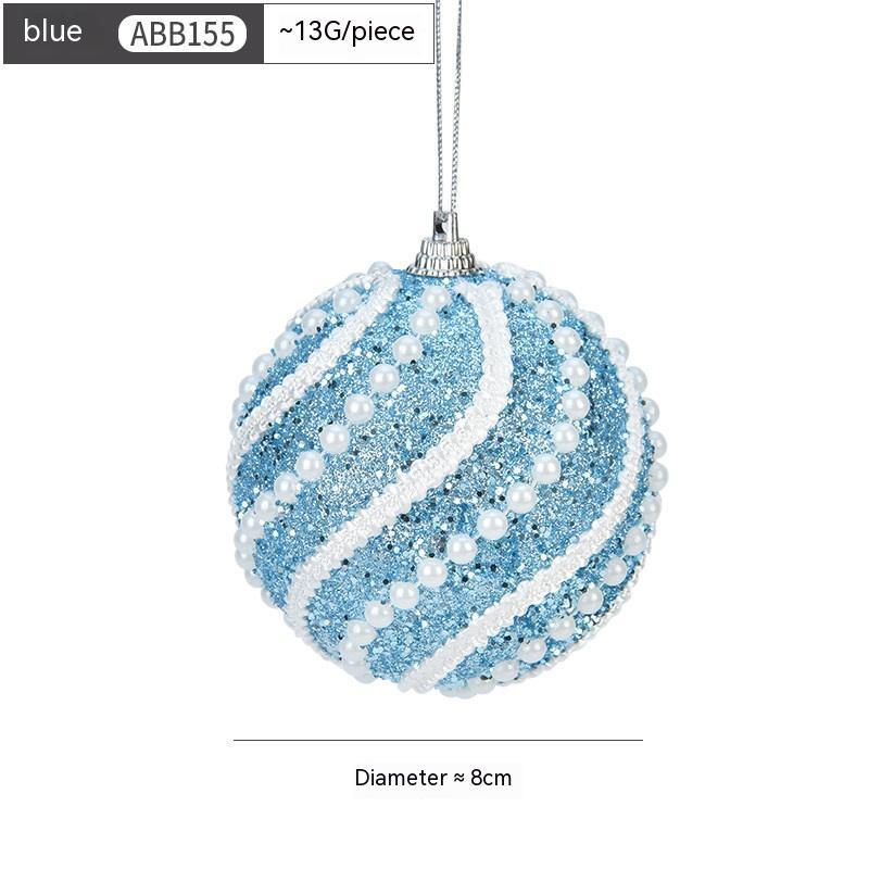 Christmas Tree Decoration With Ball Powder Hanging Ornaments