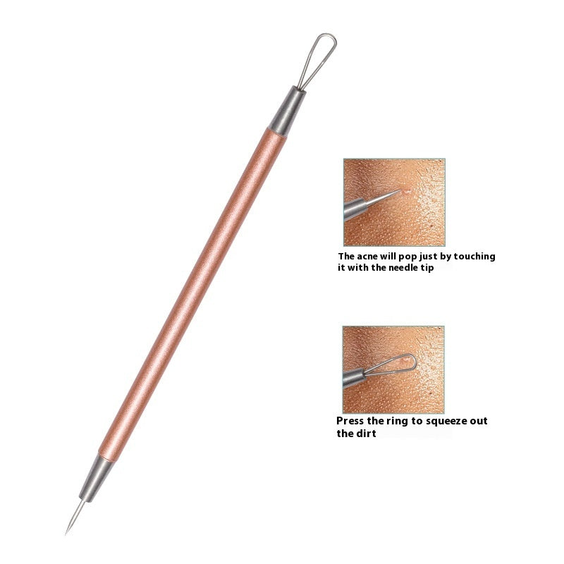 Stainless Steel Acne Remover Tool – Dual-Purpose Pimple Extractor Pin