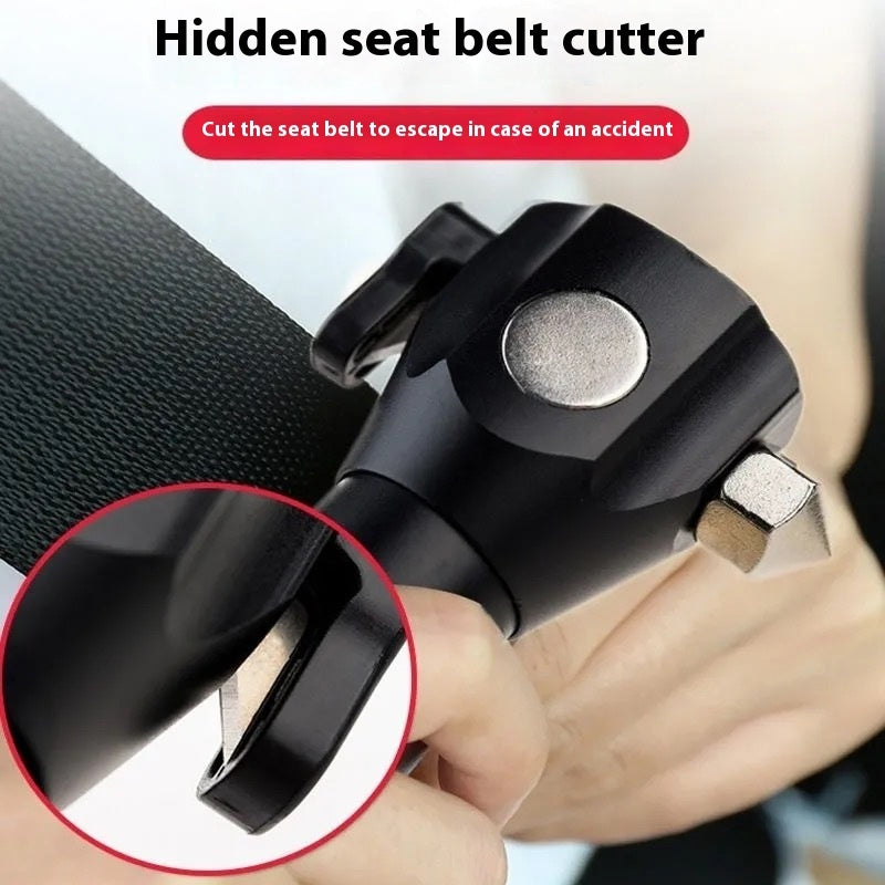 Strong Light Outdoor Super Bright Long-range Rechargeable Durable Car Broken Window Hammer Emergency Escape Multifunctional Torch