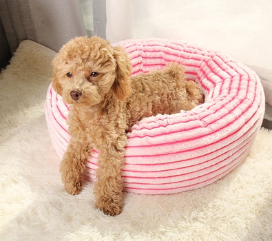 Soft Long-Hair Plush Pet Nest Bed in Multiple Sizes and Colors