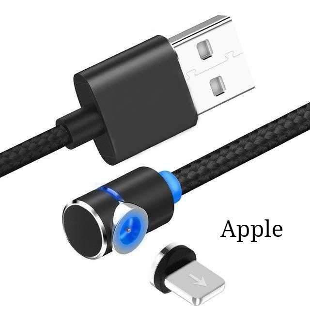 Magnetic LED Charging Cable – USB & USB-C Fast Charger