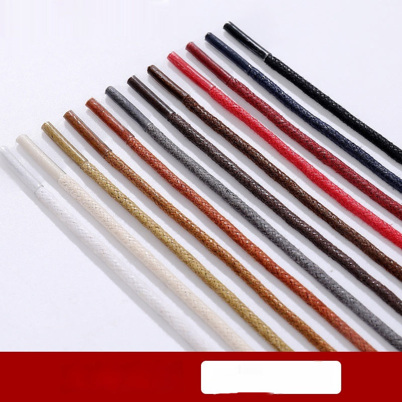 Round Waxed Shoelaces for Leather Shoes and Boots – 1 Pair