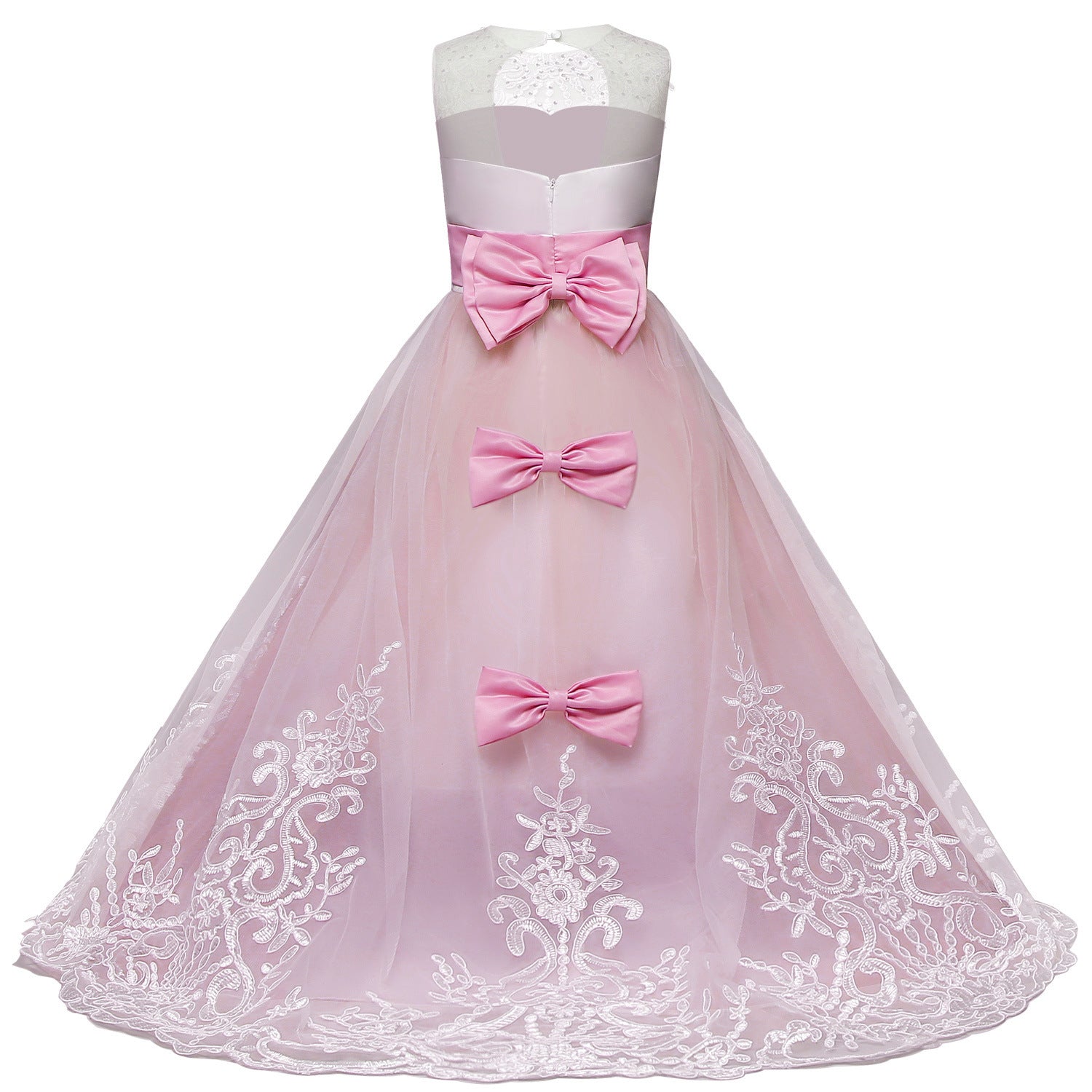 Girls' Wedding Dress Color Matching Puffy Princess Skirt