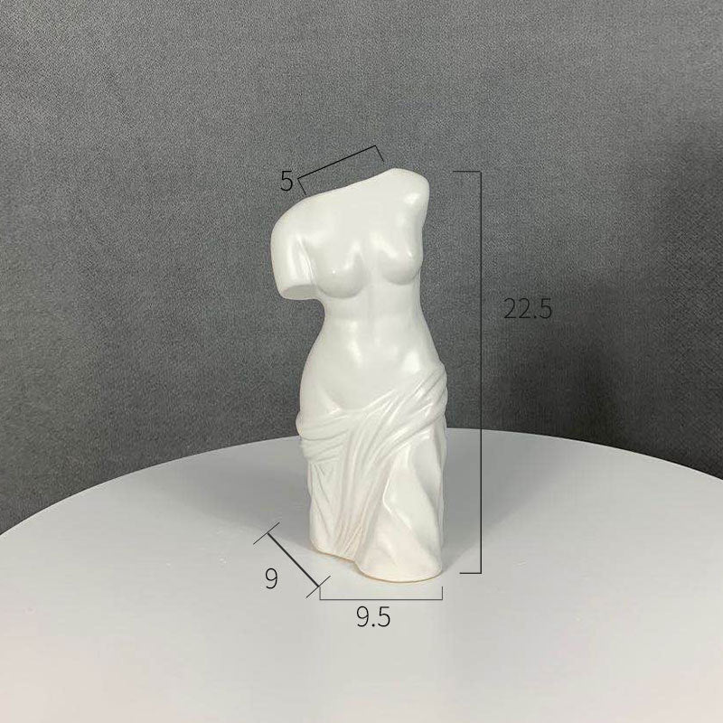 Nordic Modern Ceramic Crafts Creative Ornament Bust Vase