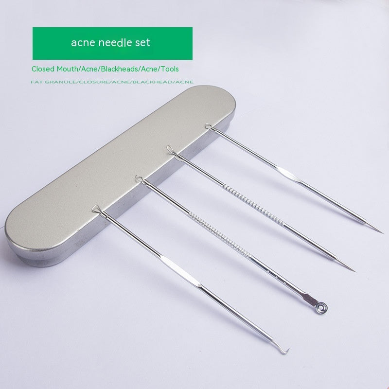 Stainless Steel Acne Needle Kit – Blackhead & Pimple Extractor Beauty Tools