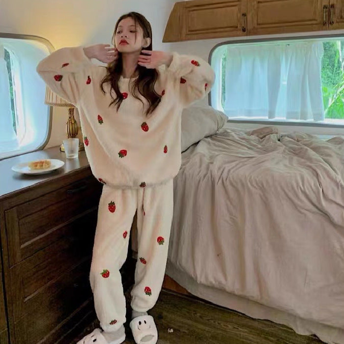 Comfortable Long Sleeved Trousers Loungewear Two Piece Set