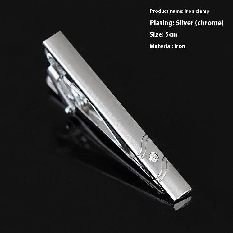 Men's Silver Short Tie Clip