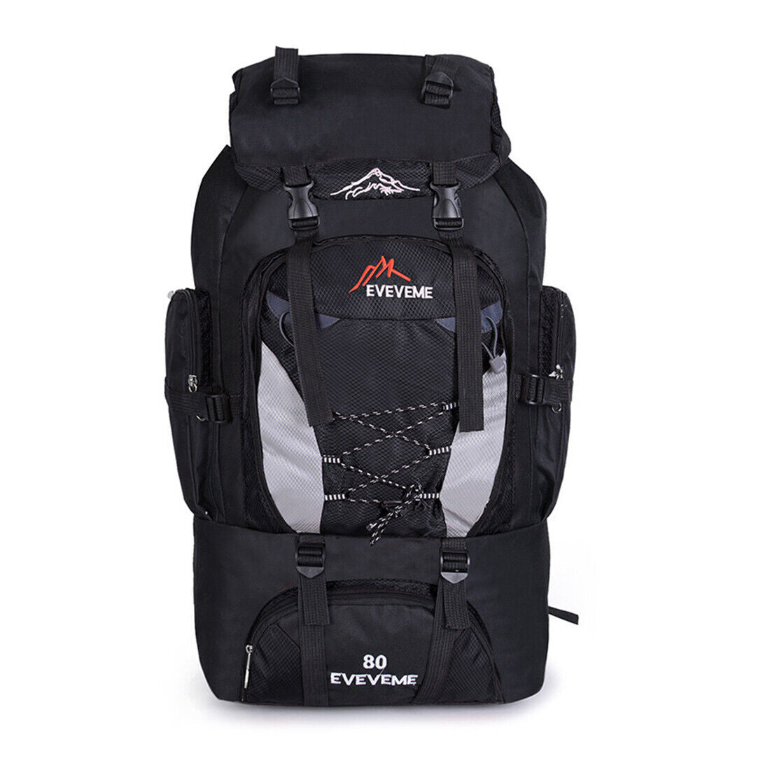 Unisex Nylon Waterproof Hiking Backpack Rucksack 80L