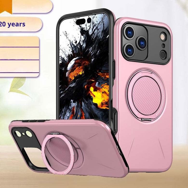 Rotating Magnetic Phone Case with Damping Bracket Two-in-One Design for 17 Series