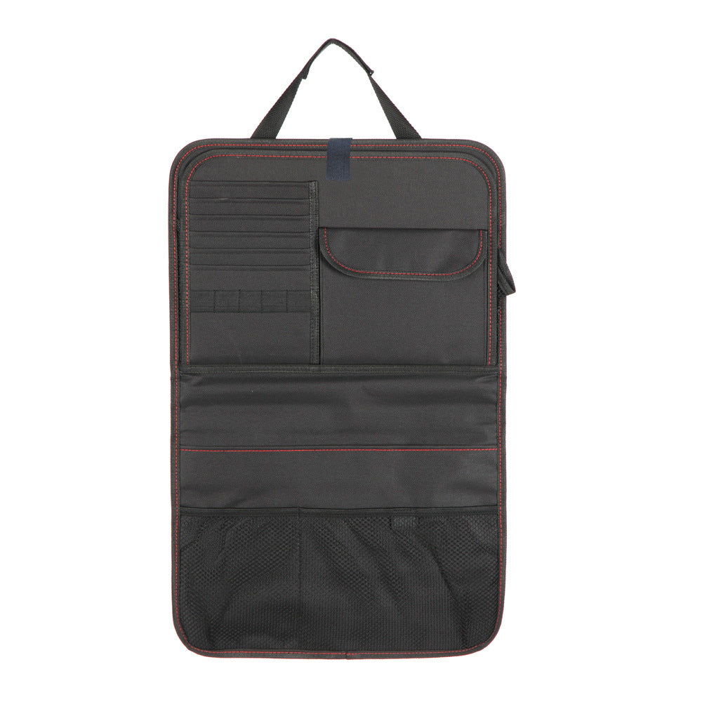 Car Seat Back Organizer with Foldable Dining Table Tray, Travel Storage Bag and Interior Accessory
