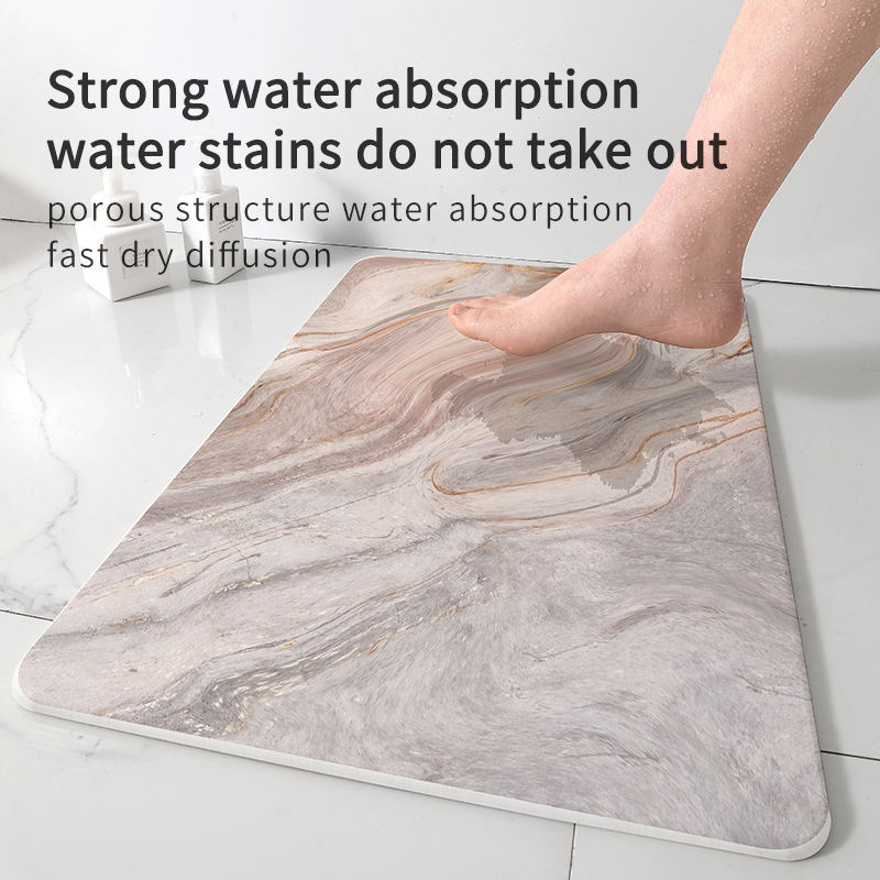 Marble Bathroom Floor Mats – Super Absorbent & Stylish