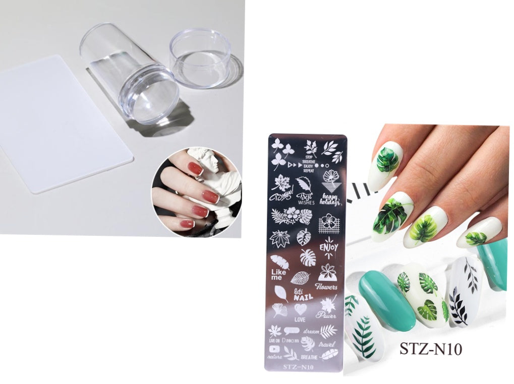 Nail Print Plate – Long Steel Stamping Template for Nail Art