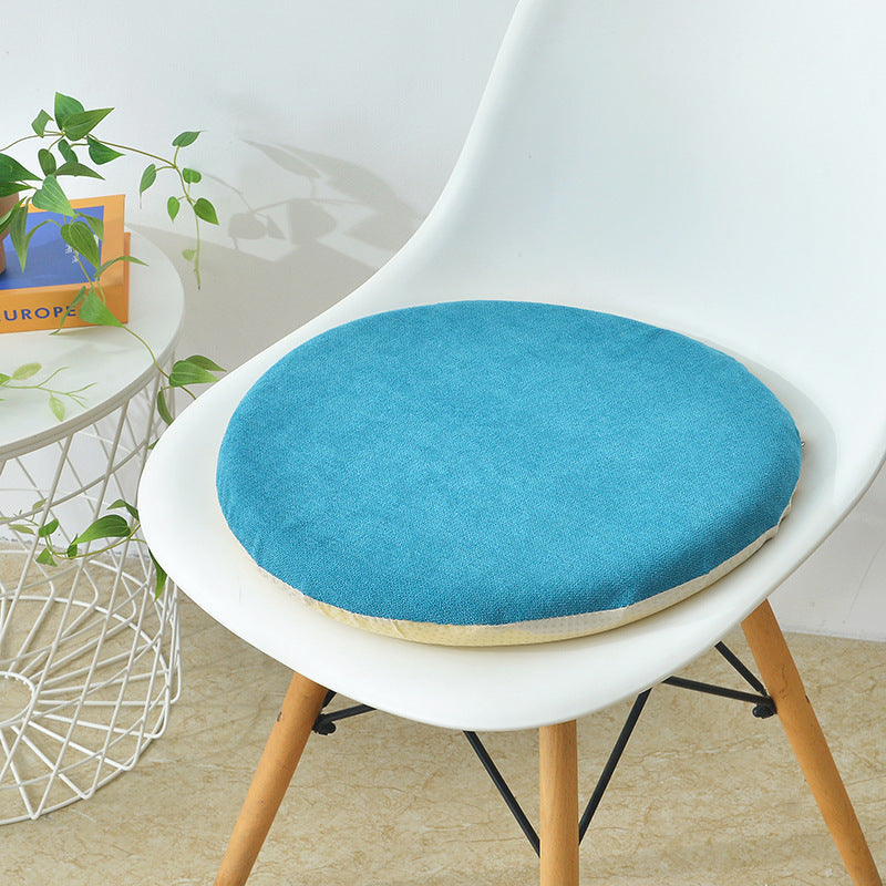 Round Linen Memory Foam Slow Rebound Seat Cushion