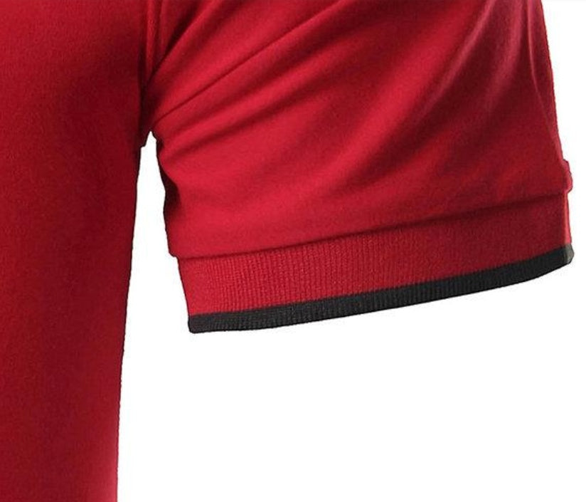 Men's Fashion Casual Stand Collar Polo Short Sleeve