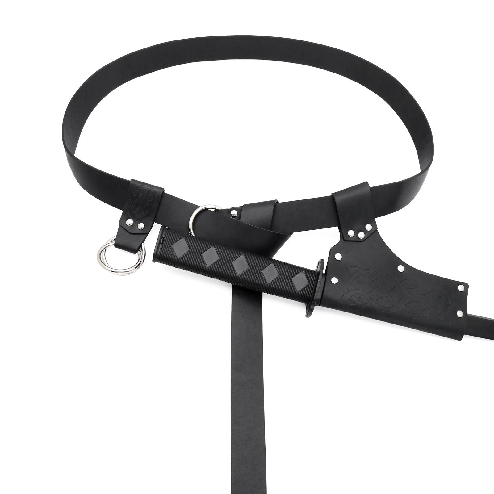 Men’s PU Leather Belt Three-Piece Set – Black or Brown