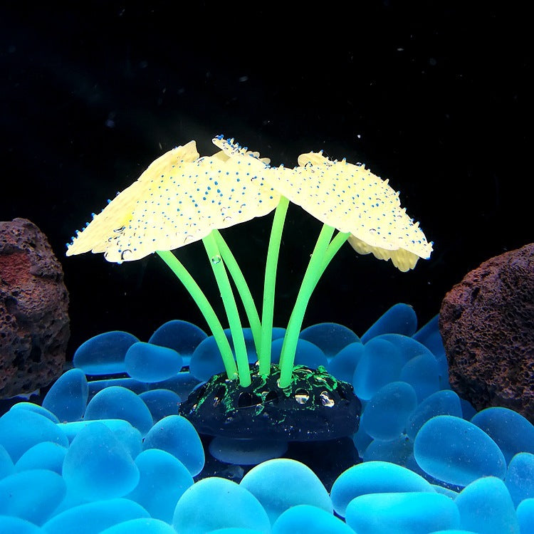Luminous Silicone Underwater World Fluorescent Fake Coral Aquarium Landscaping