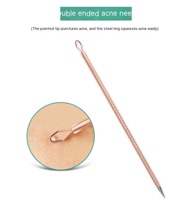 Double-Headed Facial Beauty Needle Set – 4-Piece Blackhead & Acne Extractor Kit