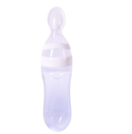 Baby Spoon Bottle Feeder – Soft Silicone Food Dispensing Spoon