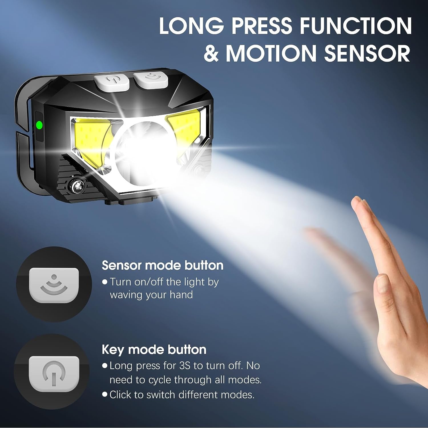 Portable COB Red Light USB Charging Long Shot Outdoor Fishing Night Fishing Waterproof Torch