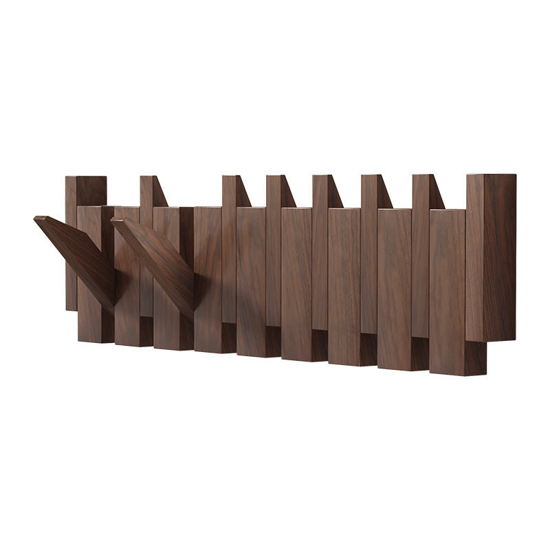 Solid Wood Simplicity Keys Clothes Hook Wall Home Door Hallway Hanger Punch-free