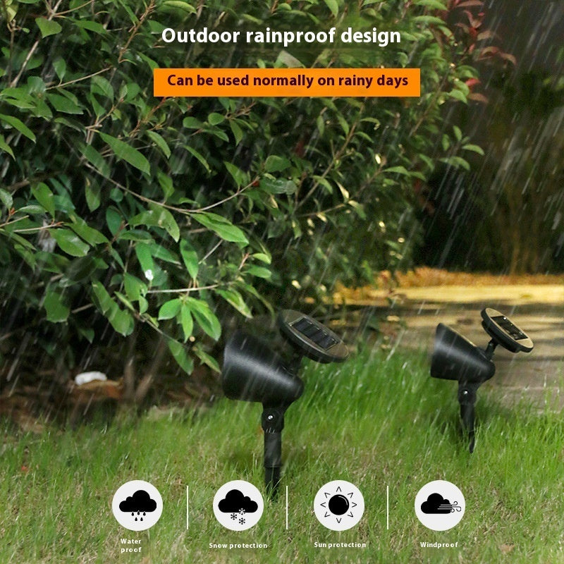 Solar Lawn Spotlights 4LED – Outdoor Waterproof Landscape Decorative Lamp for Courtyard & Garden