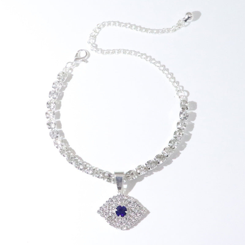 Lady Demon Eye Pendant Feet Chain