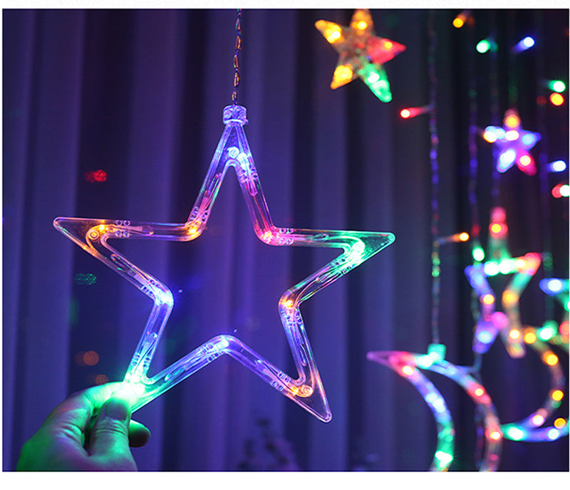 LED Curtain String Lights 2.5M x 0.6M 220V EU Plug with 8 Lighting Modes