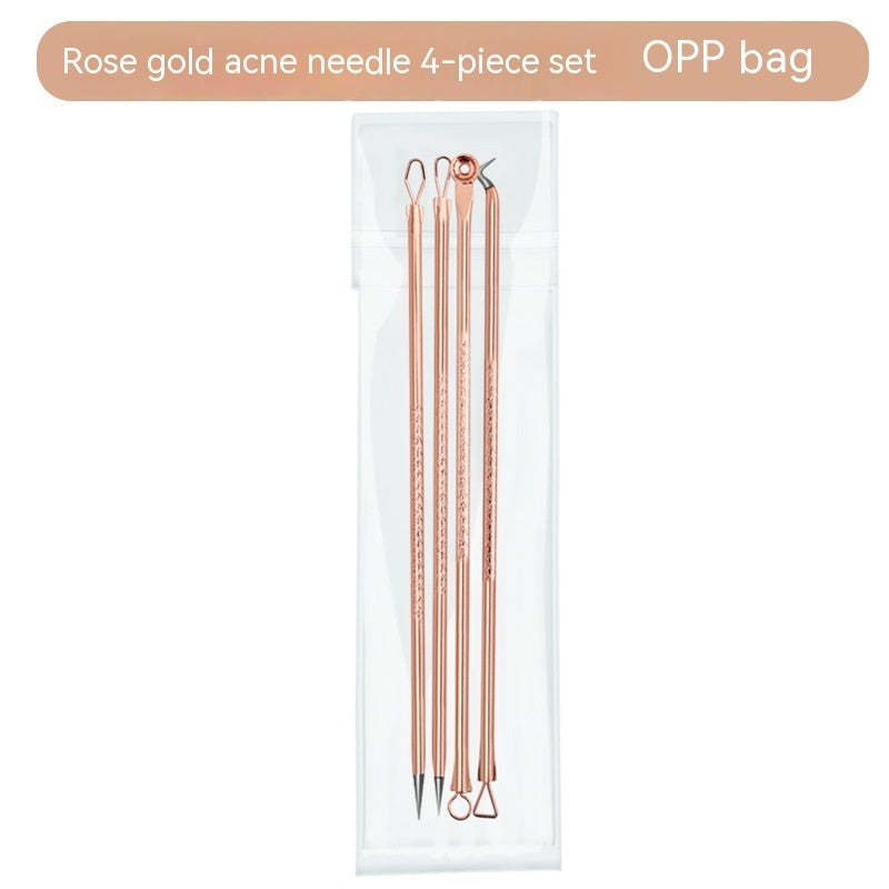 Double-Headed Facial Beauty Needle Set – 4-Piece Blackhead & Acne Extractor Kit