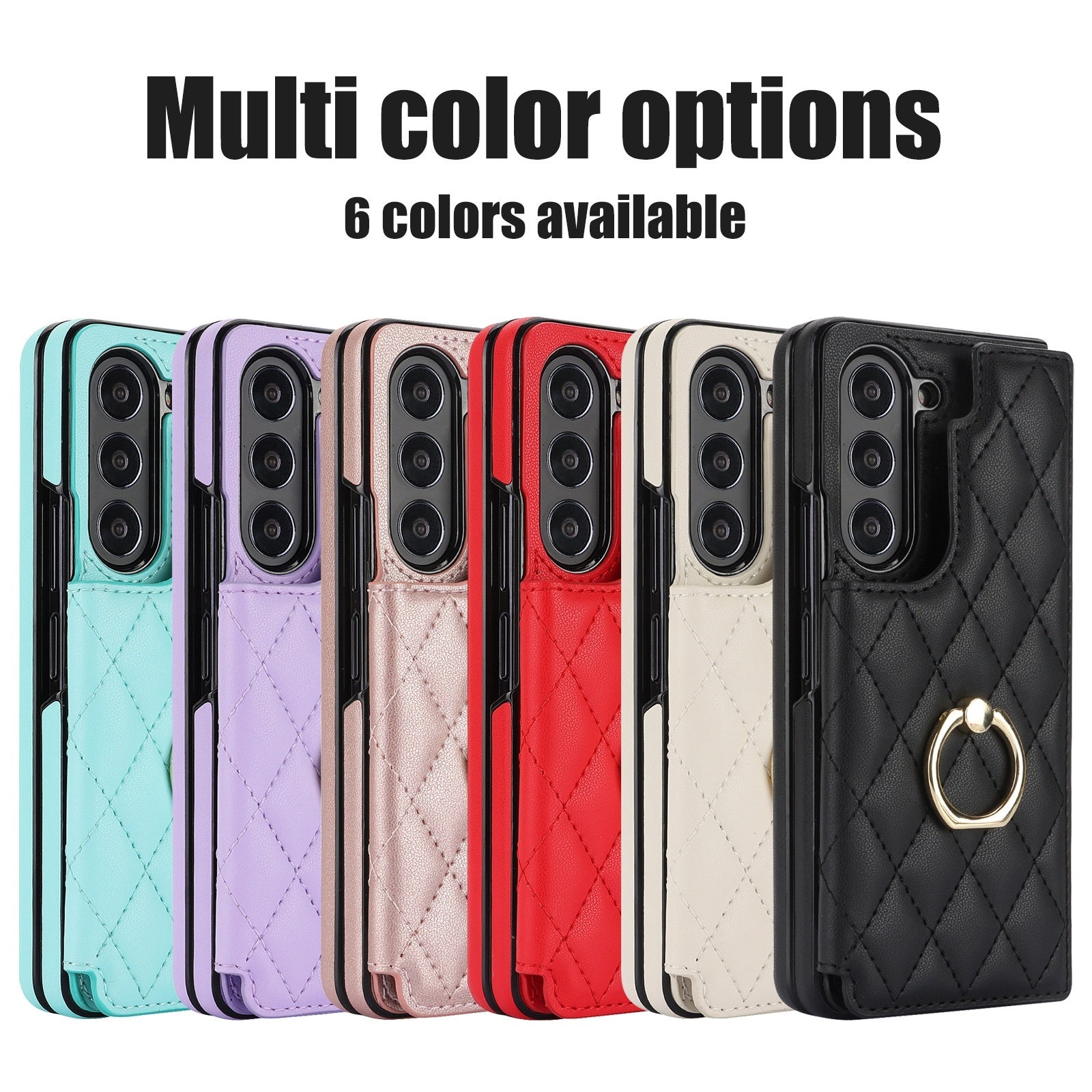 ZFOLD56 / ZFOLD34 Classic Style Leather Case with Ring & Double Buckle