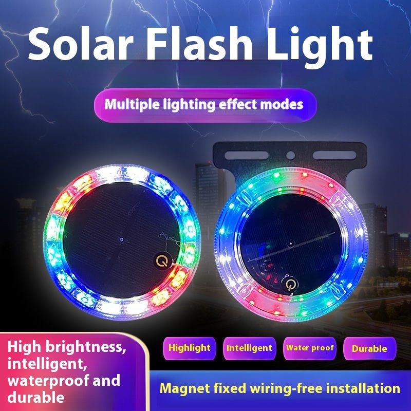 Touch Car Solar Strobe Light Multi-mode