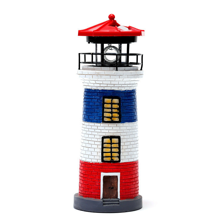 Solar Resin Craft Lighthouse Garden Ornament