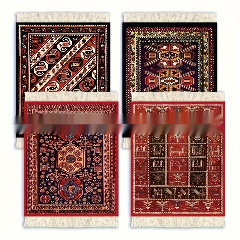 4 Sets Of Carpet Drinks Heat Insulation Coaster